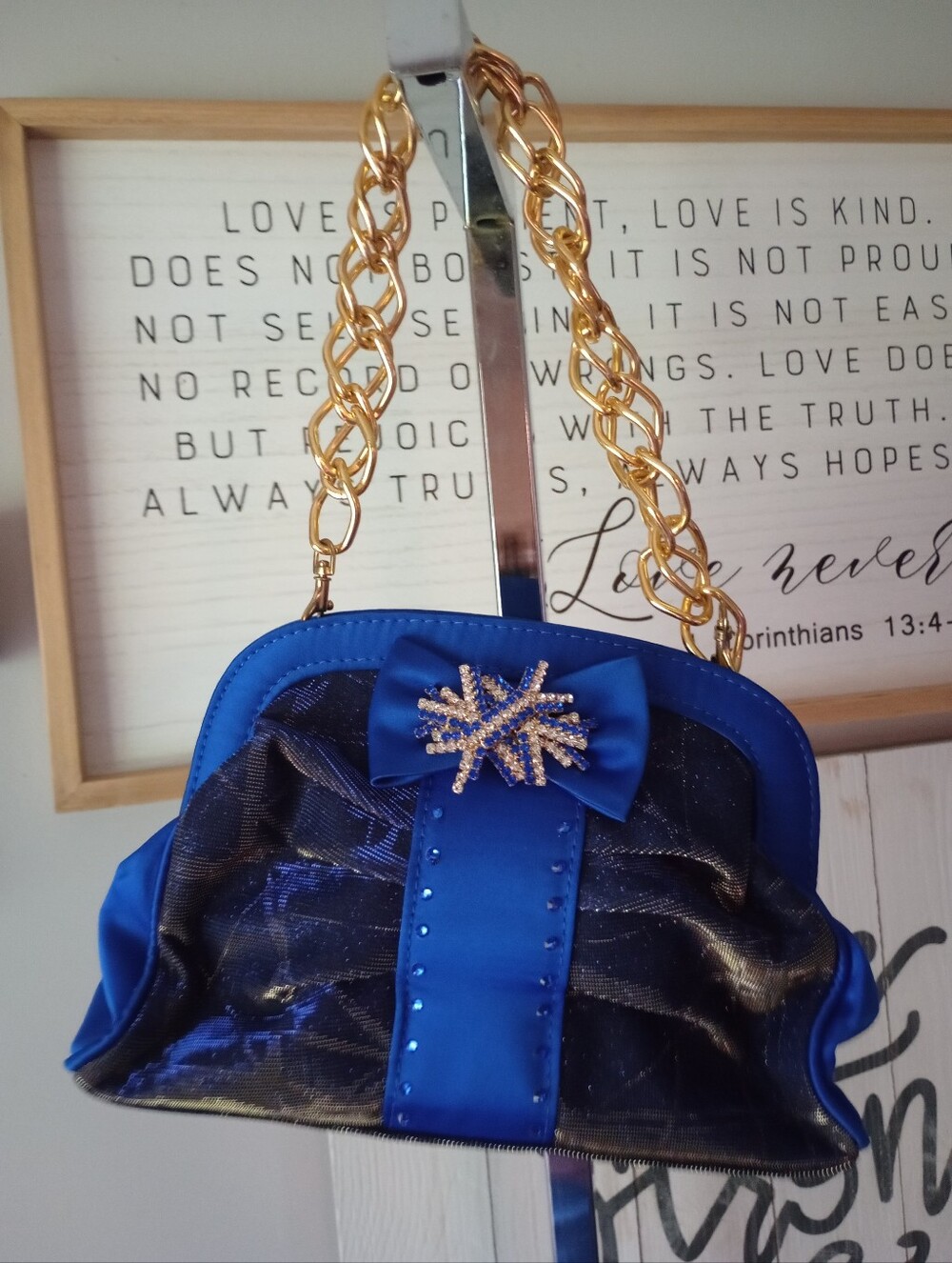 Y2K Formal Purse Blue Purse